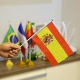 Plastic Flagpoles Spanish Hand Flag Waving Flags