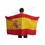 Aficionado al deporte promocional españa cuerpo bandera capa con bandera nacional