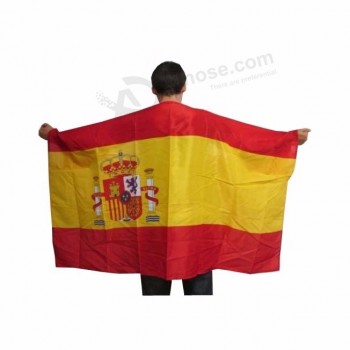 Werbe Sport Fan Spanien Körper Flagge Kap mit Nationalflagge