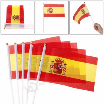 Factory Direct Custom Waving Spanish National hand flag