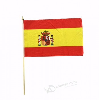 different sizes spain hand waving flags