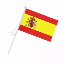 Bulk Custom Spain Hand Held Wave National Country Flag