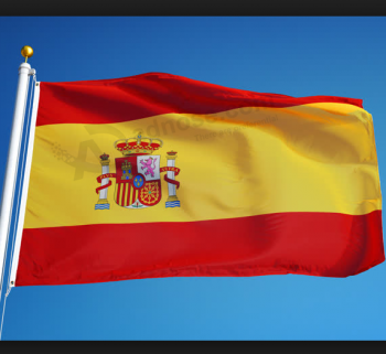 promotional flying strong polyester cloth durable spain flag