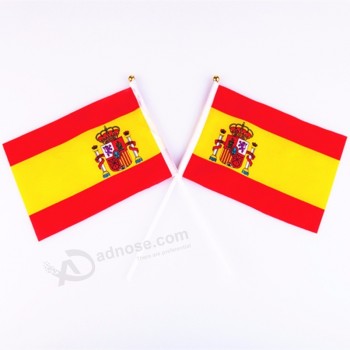 스페인 핸드 플래그 디지털 인쇄 스페인 나눠 플래그