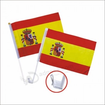 Heiße verkaufende Polyesterauto-Spanien-Autofensterflaggen