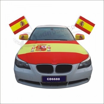 ワールドカップスペイン国旗車エンジンフードカバー車ボンネットフラグ