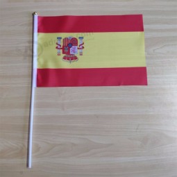 High Quality Spain Hand Held Flag With Stick