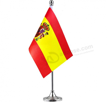 mini office spanish table flags with base