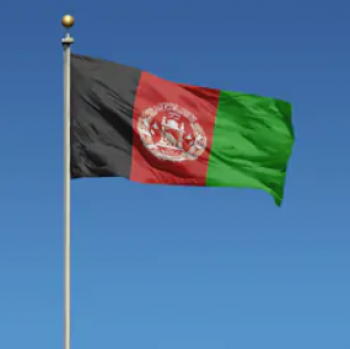Impressão de seda de poliéster de 3 * 5FT que pendura a bandeira nacional de afeganistão