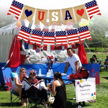 2019 Best Selling USA Independence Day Banner Festival Layout Outdoor Interior Ceiling Decoration Home Family Dropshipping