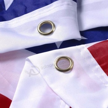 도매 품질 폴리 에스테르 미국 미국 국기 미국 미국의 별 줄무늬 황동 그로밋 90x150 cm 3'x5 'Ft