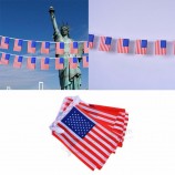 20 pçs / set bandeiras de corda decoração de evento bandeira americana corda américa EUA bunting banner 50p
