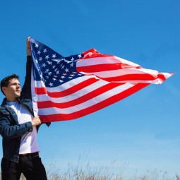 Amerikaanse vlag 150x90cm Amerikaanse vlag hoge kwaliteit dubbelzijdig bedrukte polyester Amerikaanse vlag dichtingsringen Amerikaanse vlag