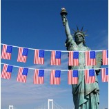 lengte 550cm 20st vlaggen amerikaanse vlag string amerika VS bunting banner kleine Amerikaanse vlaggen touw set banners 14 * 21cm drop schip