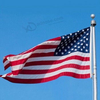 150x90 센치 메터 미국 국기 양면 인쇄 폴리 에스테르 미국 성조기 밧줄 고리 미국 국기 UV 페이드 방지 배너