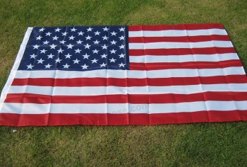 wholesale flag150x90cm us flag  high quality double sided printed polyester american flag grommets USA flag