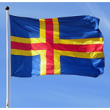bandera de las islas aland bandera colgante de 3x5 pies con ojales de latón