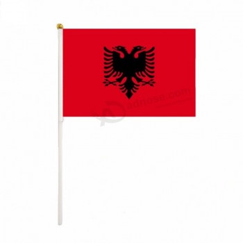 Heiße Verkaufsereignisse 2019 Albanien nationale Handflagge mit Logo