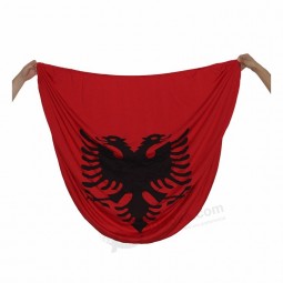 Wholesale custom 4*5.3ft red albania car hood flag for vehicle bonnet decoration