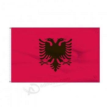 Wholesale custom Top Selling High End Double Side Albania Country Flag Custom