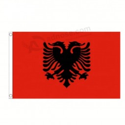 Atacado personalizado de alta qualidade impresso 3x5 poliéster bandeira da nação da Albânia