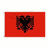 Atacado personalizado de alta qualidade impresso 3x5 poliéster bandeira da nação da Albânia