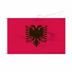 bandera de alta calidad al por mayor de 3x5 albania, bandera de encargo de albania