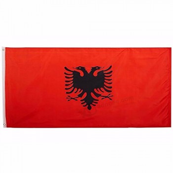 2019 bandeira nacional da albânia 3x5 FT 150x90 cm bandeira 100d poliéster bandeira personalizada ilhó de metal
