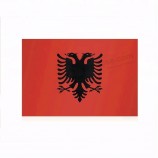 groothandel custom logo gedrukt 90x150cm polyester nationale vlag van albanië