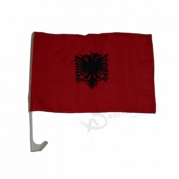 Wholesale custom Selling vibrant long-lasting color Albania Car window flag