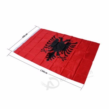 사용자 정의 로고 배너 다른 유형 다른 크기 2x3ft 4x6ft 3x5ft 광고 국가 알바니아 국기