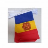 Großhandel benutzerdefinierte Stoter Flagge Werbeartikel Andorra Land Bunting Flag String Flagge