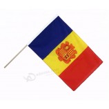 wholesale custom high quality custom andorra hand waving flags