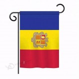 andorra kennzeichnet die dekorative vertikale Gartenflagge der Weltnationalitätsimpressionen
