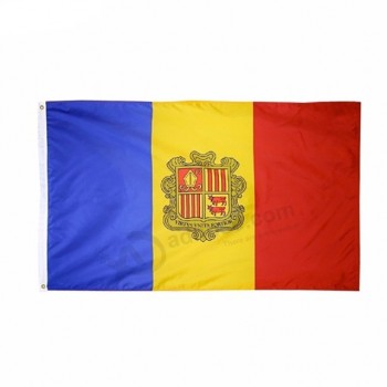 bandera nacional del país andorra profesional personalizado de alta calidad