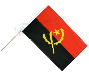 cheering small angola hand country flag factory