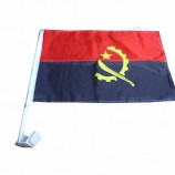 Digital print Angola car window flag with plastic pole