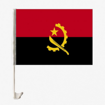 bandeira de janela de carro de poliéster de malha angola atacado