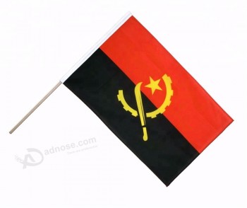 mini bandera nacional de angola que agita a mano de 12x18 pulgadas Para animar
