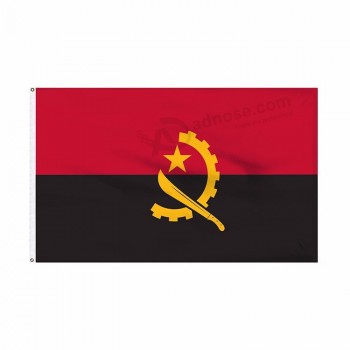 bandeira de países de angola de poliéster barato a granel por atacado