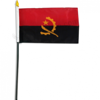Angola Hand schütteln Flagge Nationalflagge winken