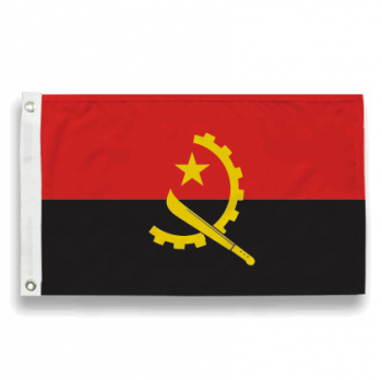 tamaño estándar 100% poliéster angola bandera nacional