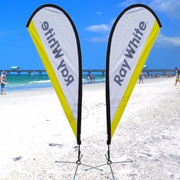 vliegende banner, vlag stand, reclame strand vlag