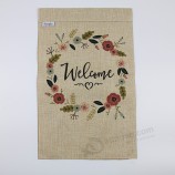 willkommene dekorative kundenspezifische Leinwandgartenflagge