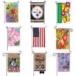 house advertising wall hanging flag banner garden flags with logo