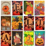 Halloween-Fall-Gartenflagge des Kürbises glückliche