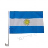 bandeira de carro argentina de qualidade padrão barata com polo de 43cm para WM 2019