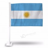 Atacado personalizado impressão promocional argentina poliéster janela do carro bandeira