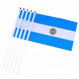 Venta caliente evento bandera argentina mano para promoción con buen precio