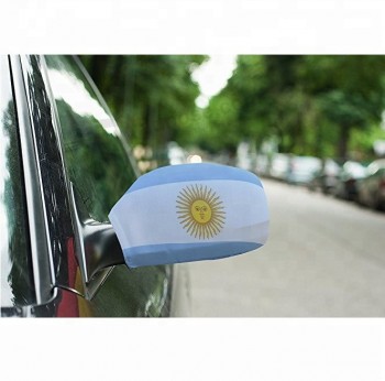 wholesale custom fast delivery football fans argentina car side mirror cover flag